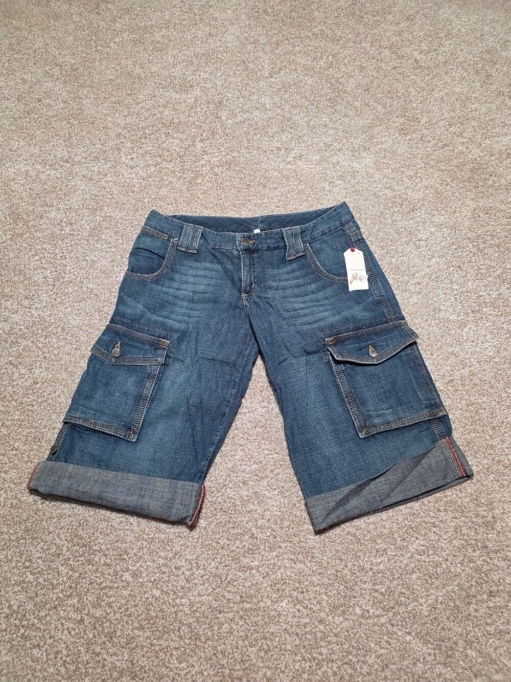 Joie Women’s Cropped Cargo Blue Denim Jean Pants Size 4